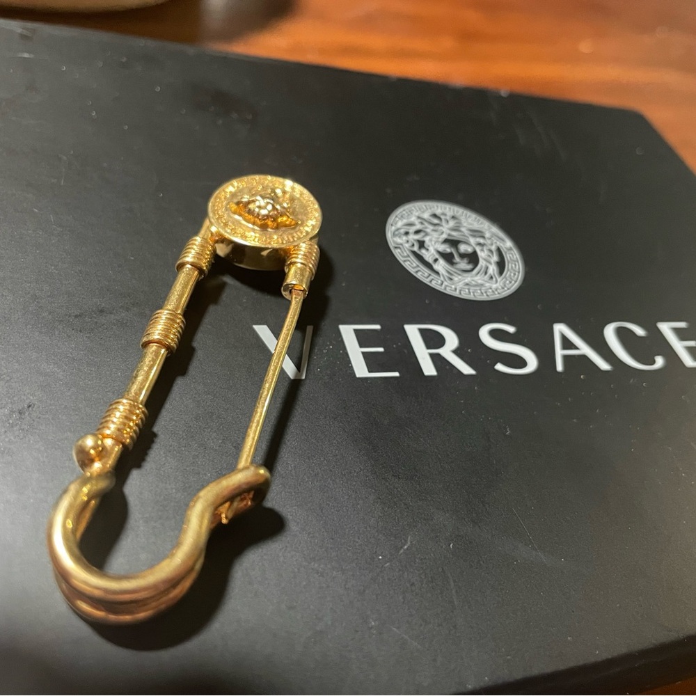 Versace gold brooch